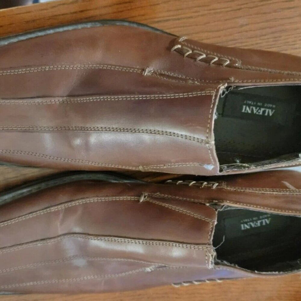 ALFANI Italian Men's Brown Dress Shoes Size 10